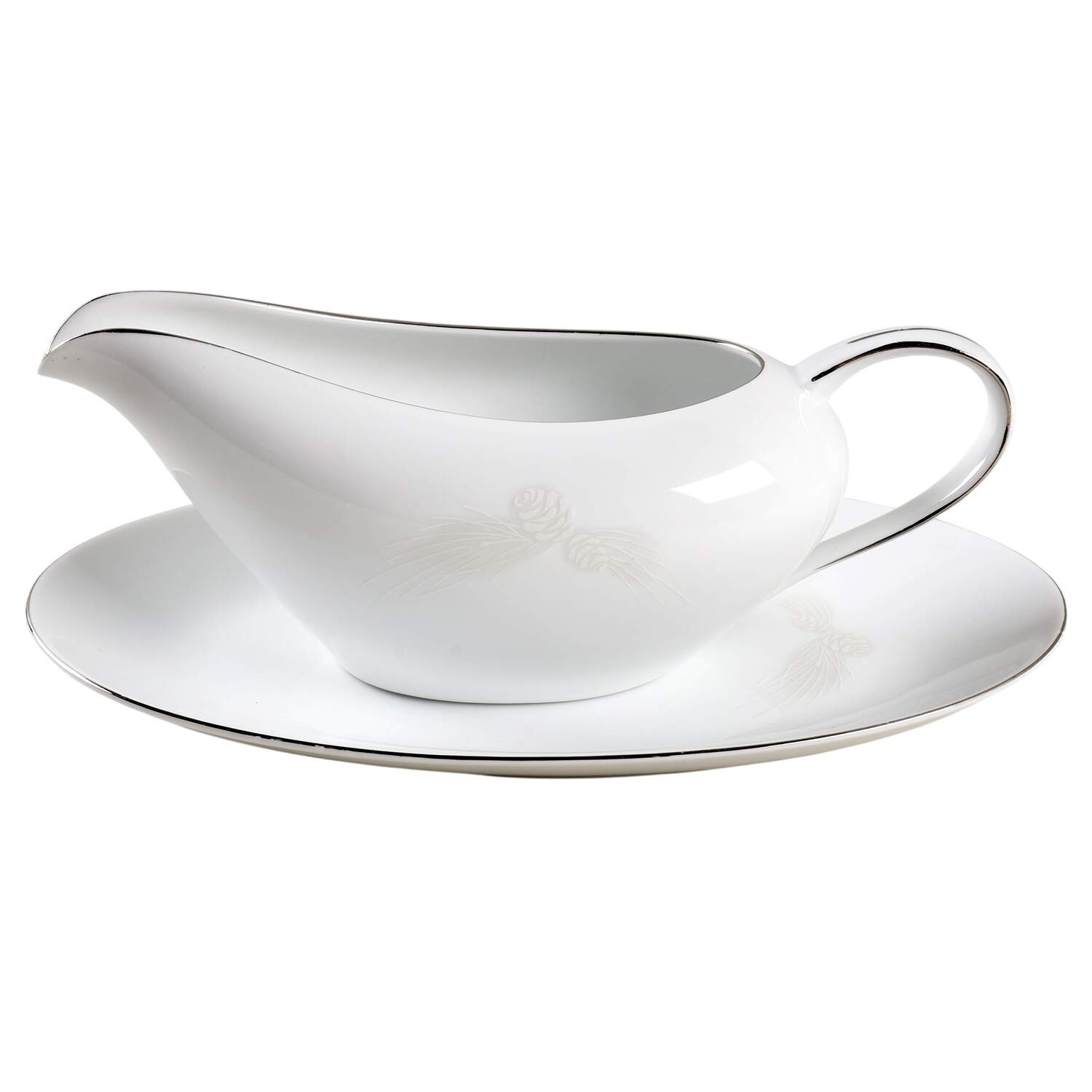 Pine Gravy Boat & Underplate/Relish by Royal M-Mita-1