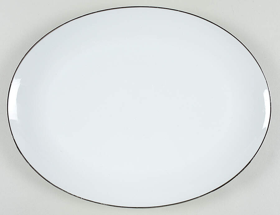 Platinum Knight 14" Oval Serving Platter by Royal M-Mita-1