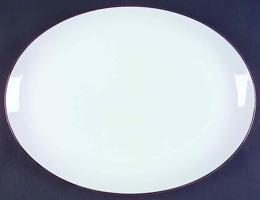 Platinum Knight 16" Oval Serving Platter by Royal M-Mita-1