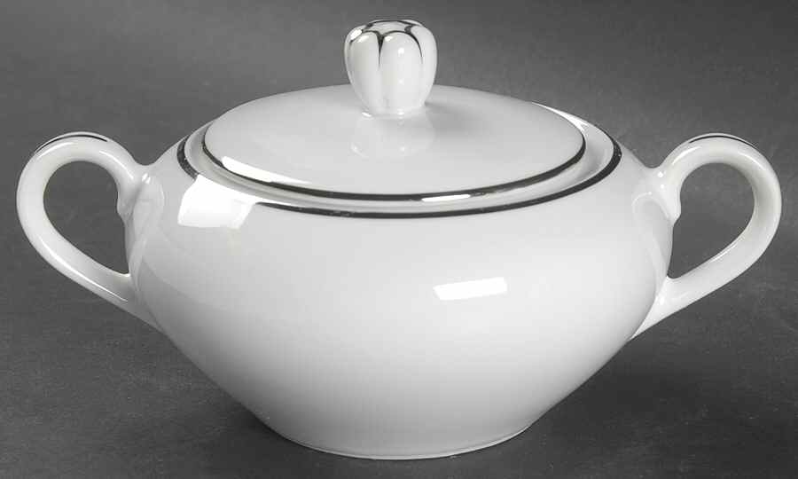 Platinum Knight Sugar Bowl & Lid by Royal M-Mita-1