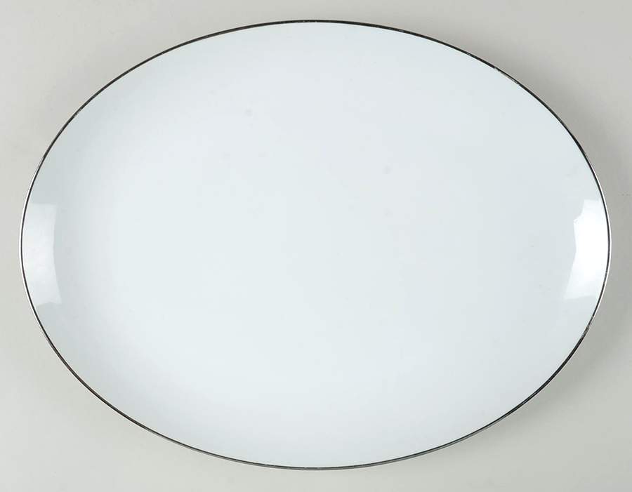 Platinum Knight 12" Oval Serving Platter by Royal M-Mita-1