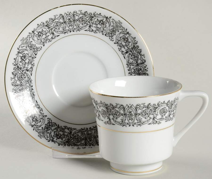 Seville Footed Cup & Saucer Set by Royal M-Mita-1