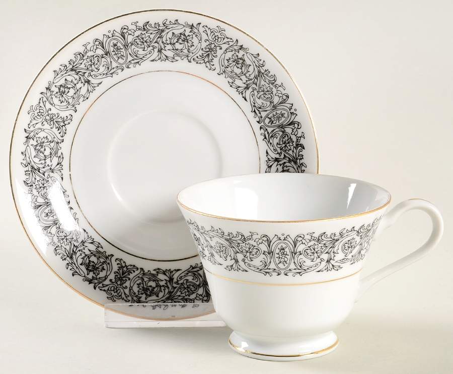 Seville Footed Cup & Saucer Set by Royal M-Mita-1