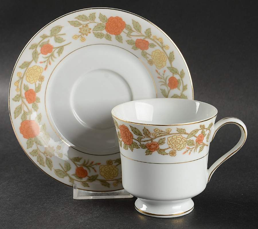 Sheridan Footed Cup & Saucer Set by Royal M-Mita-1