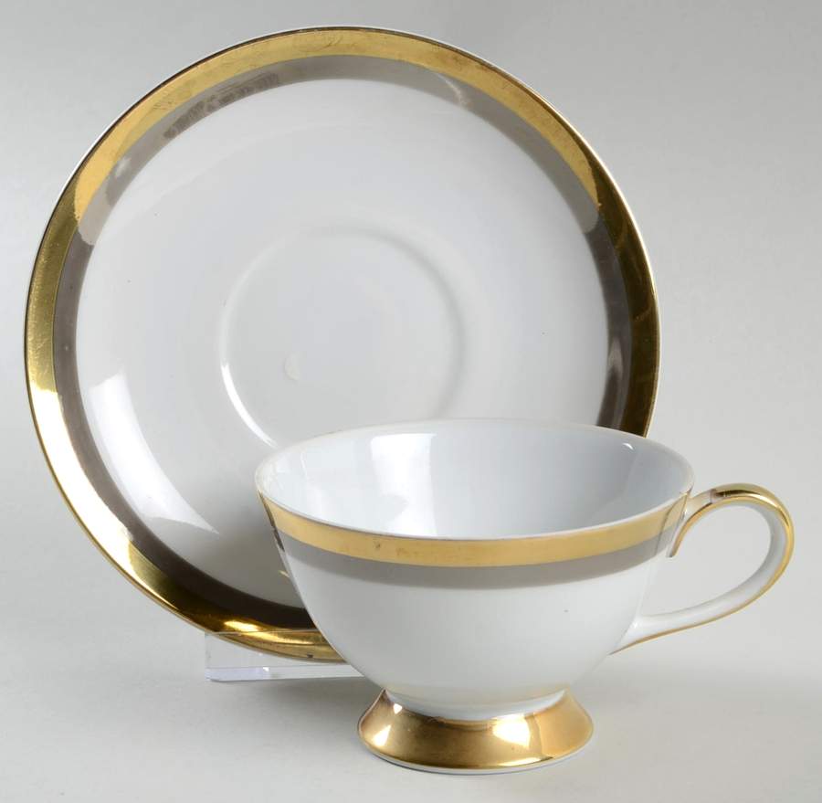 Tiara Footed Cup & Saucer Set by Royal M-Mita-1