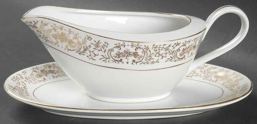 Valencia Gravy Boat & Underplate by Royal M-Mita-1