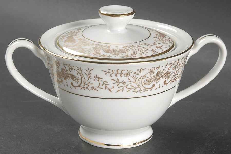 Valencia Sugar Bowl & Lid by Royal M-Mita-1