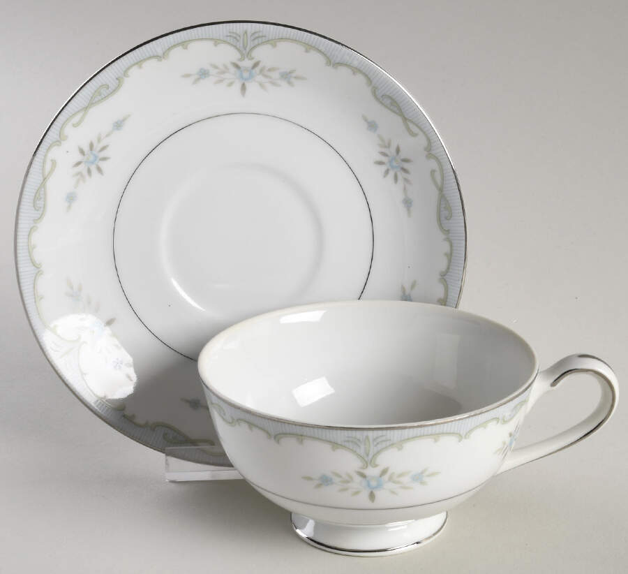 Wellesley Footed Cup & Saucer Set by Royal M-Mita-1