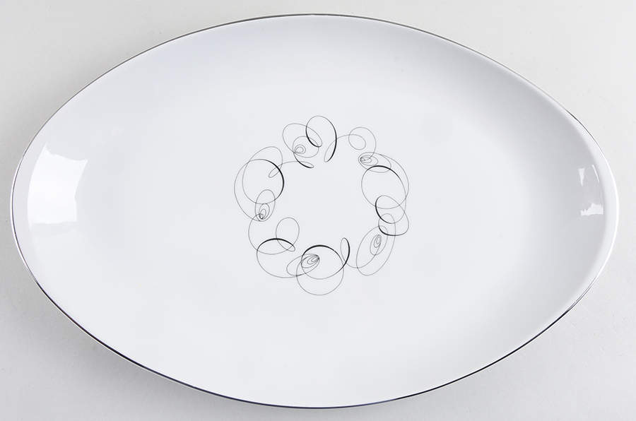 Whirl (Meito) 16" Oval Serving Platter by Royal M-Mita-1
