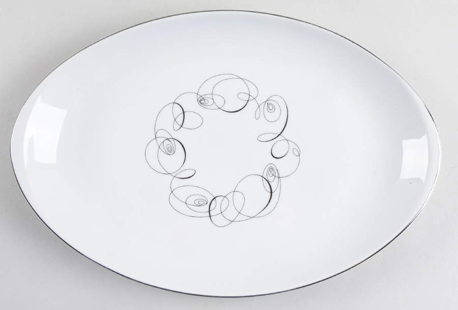 Whirl (Meito) 12" Oval Serving Platter by Royal M-Mita-1
