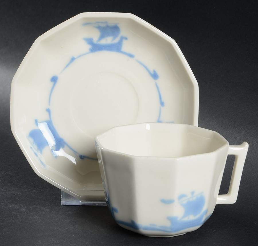 ROO1 Flat Cup & Saucer Set by Rookwood-1