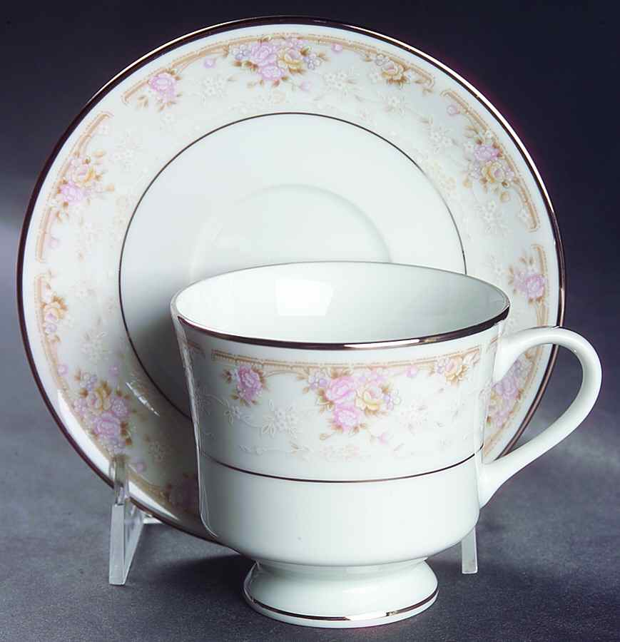 Chelsea Footed Cup & Saucer Set by Royal Prestige-1