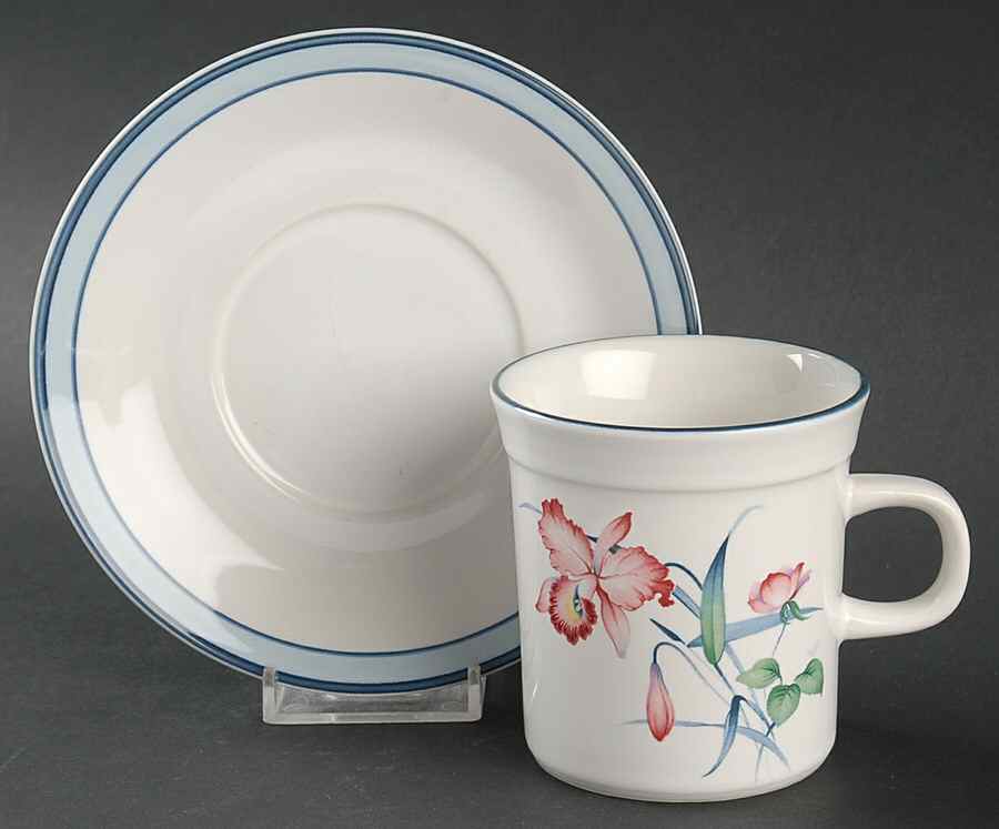 Hanako Flat Cup & Saucer Set by Royal Prestige-1
