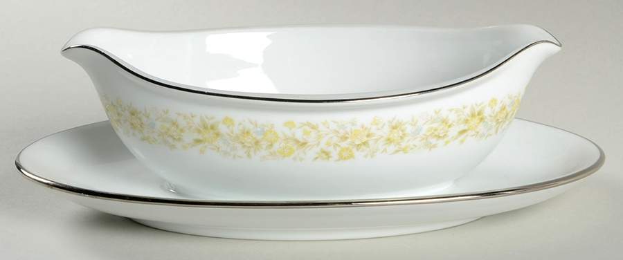 Meadowdale Gravy Boat with Attached Underplate by Royal Prestige-1
