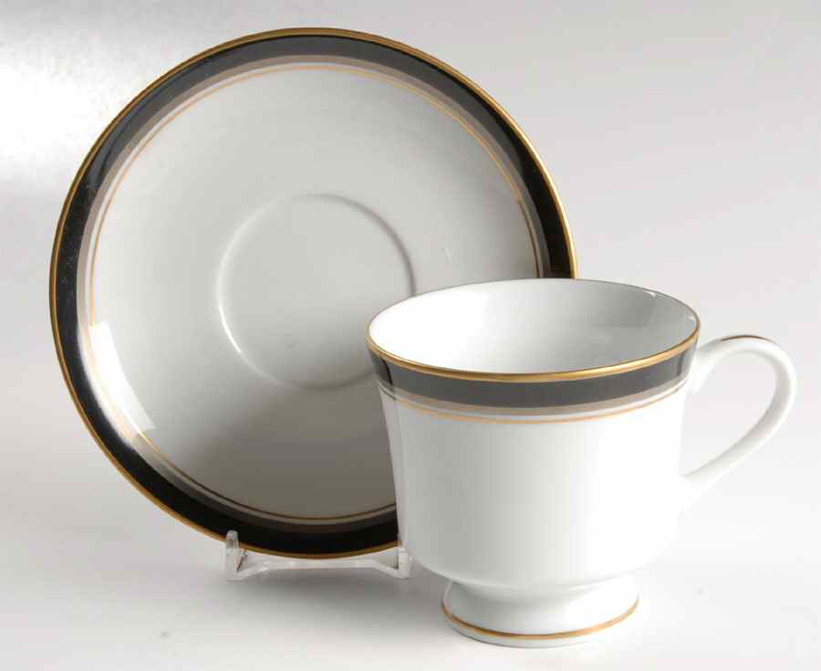 Nocturne Footed Cup & Saucer Set by Royal Prestige-1