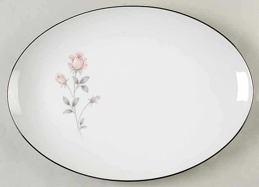 Rose Crest 14" Oval Serving Platter by Royal Prestige-1