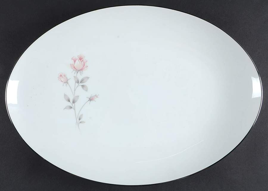 Rose Crest 16" Oval Serving Platter by Royal Prestige-1