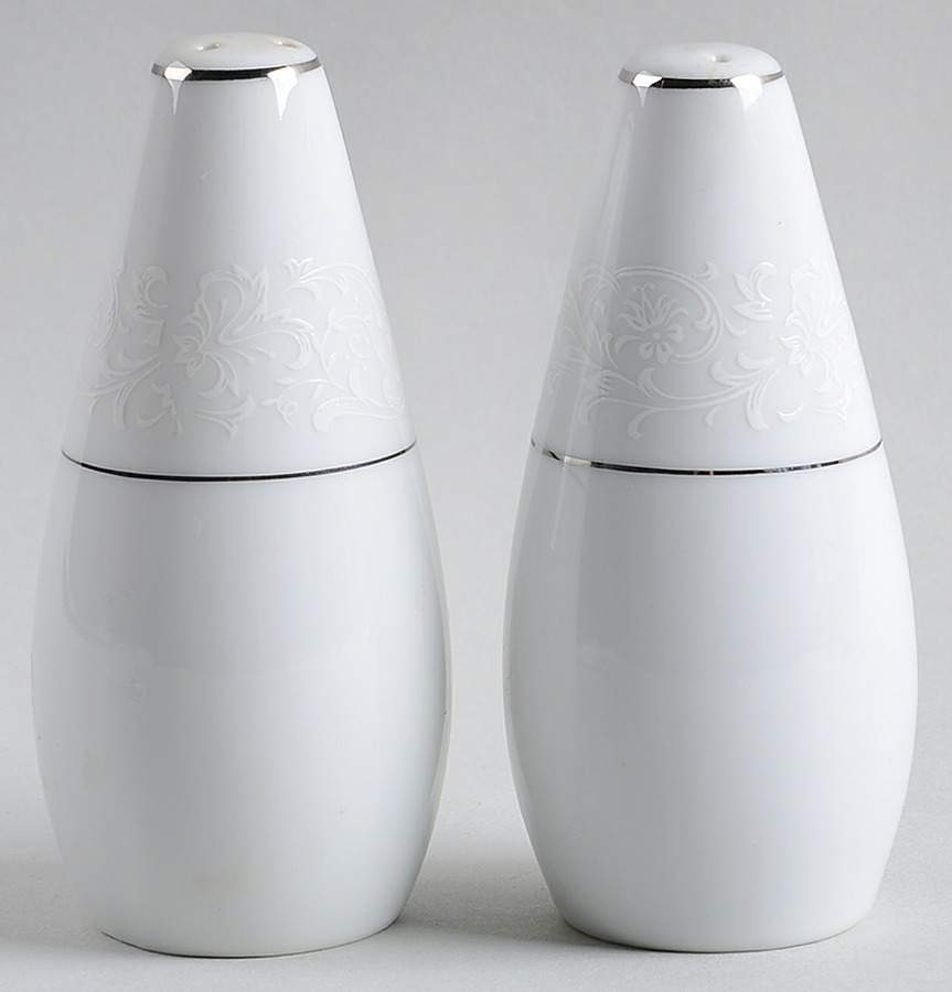 White Lace Salt & Pepper Set by Royal Prestige-1