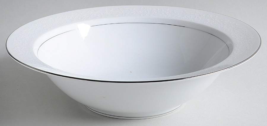 White Lace 10" Round Vegetable Bowl by Royal Prestige-1