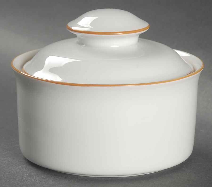 A La Carte (Mustard Trim) Sugar Bowl & Lid by Rorstrand-1