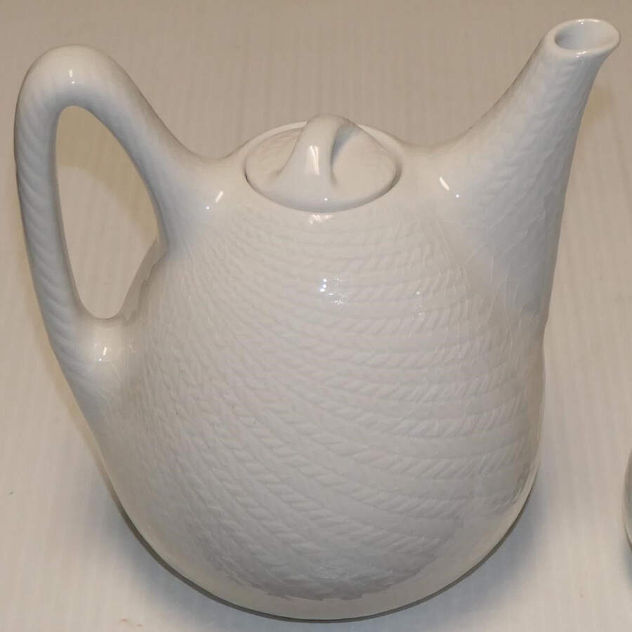 Blue Fire Teapot & Lid by Rorstrand-1