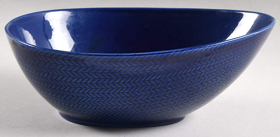 Blue Fire 9" Oval Vegetable Bowl by Rorstrand-1