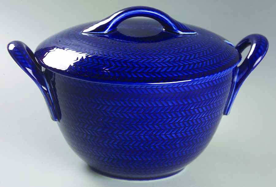 Blue Fire Round Covered Vegetable by Rorstrand-1