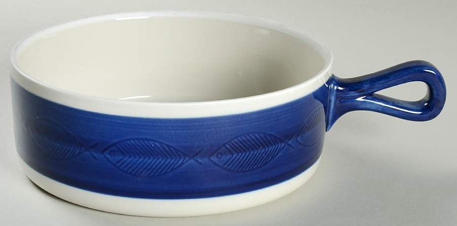 Koka Blue 1.5 Qt Round Casserole No Lid by Rorstrand-1