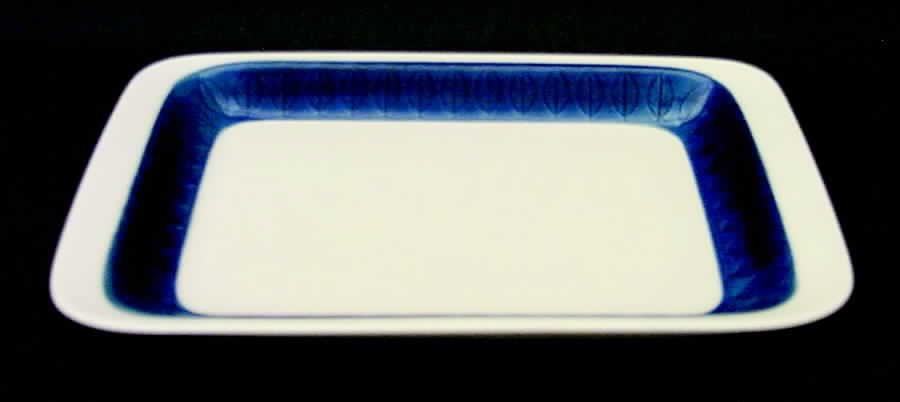 Koka Blue 11" Rectangular Serving Platter by Rorstrand-1