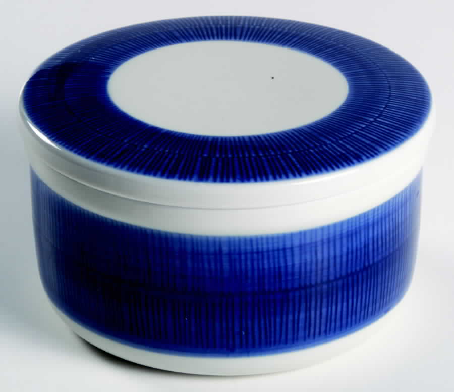 Koka Blue Storage Jar & Lid by Rorstrand-1