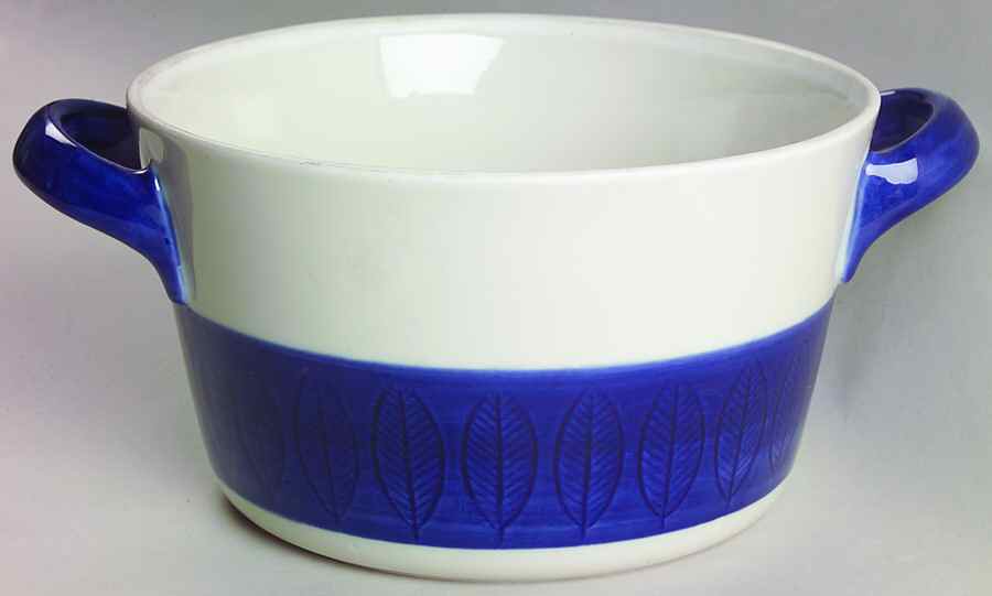 Koka Blue 2 Qt Round Covered Casserole No Lid by Rorstrand-1