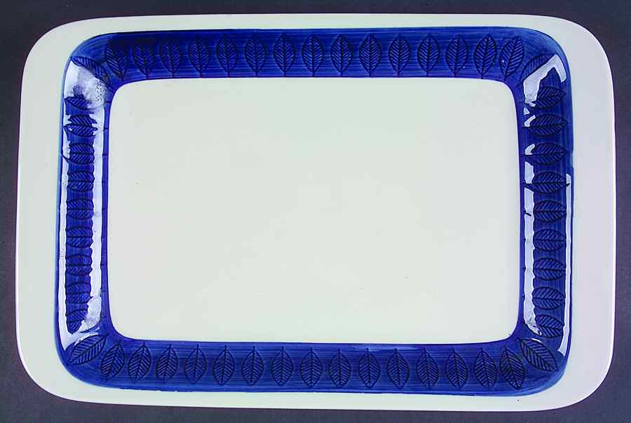 Koka Blue 16" Rectangular Serving Platter by Rorstrand-1