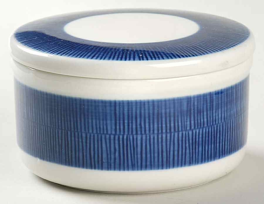 Koka Blue Sugar Bowl & Lid by Rorstrand-1