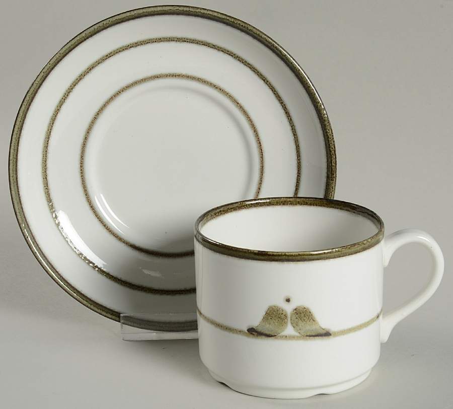 Nordica Flat Demitasse Cup & Saucer Set by Rorstrand-1