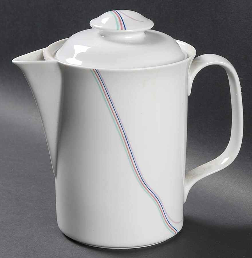 Rainbow Coffee Pot & Lid by Rorstrand-1