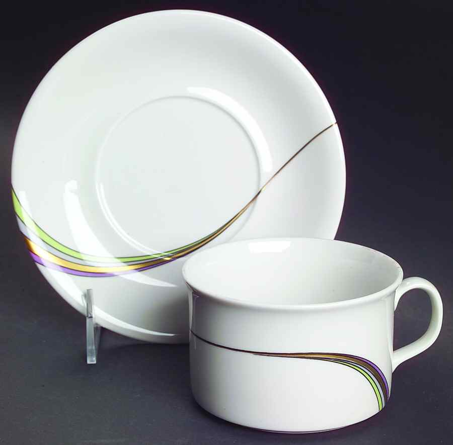 Space Flat Cup & Saucer Set by Rorstrand-1