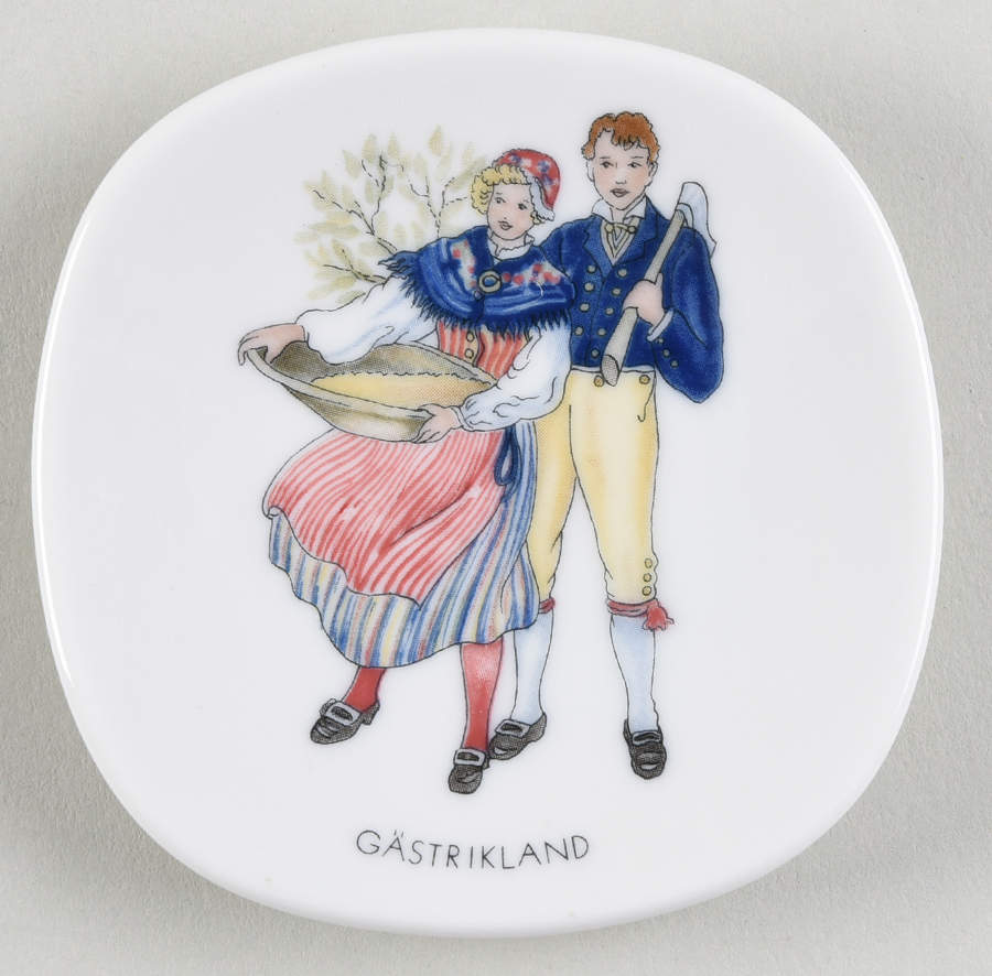 Swedish National Costumes Butter Pat by Rorstrand-1