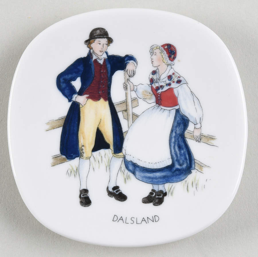 Swedish National Costumes Butter Pat by Rorstrand-1