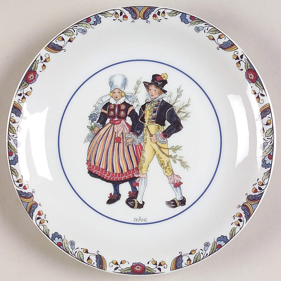 Swedish National Costumes Bread & Butter Plate by Rorstrand-1
