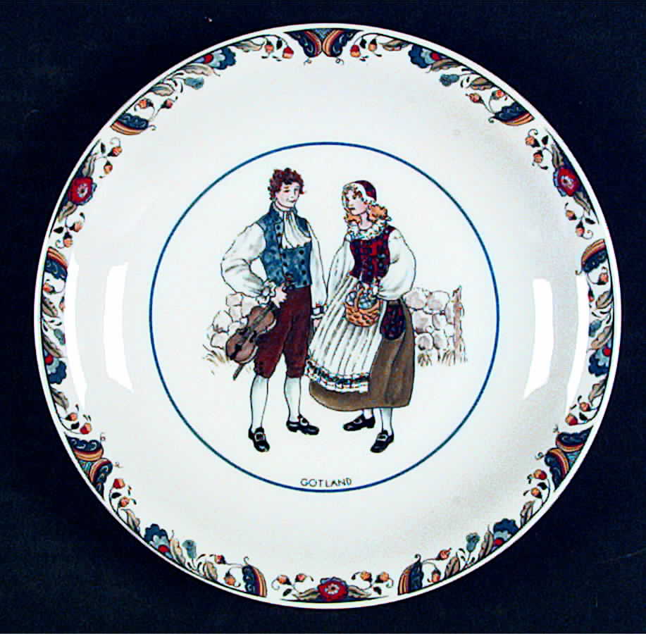 Swedish National Costumes Bread & Butter Plate by Rorstrand-1