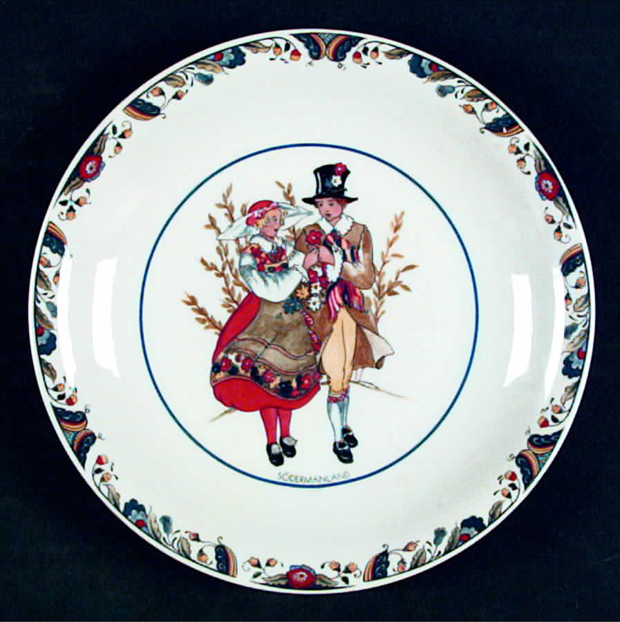 Swedish National Costumes Bread & Butter Plate by Rorstrand-1