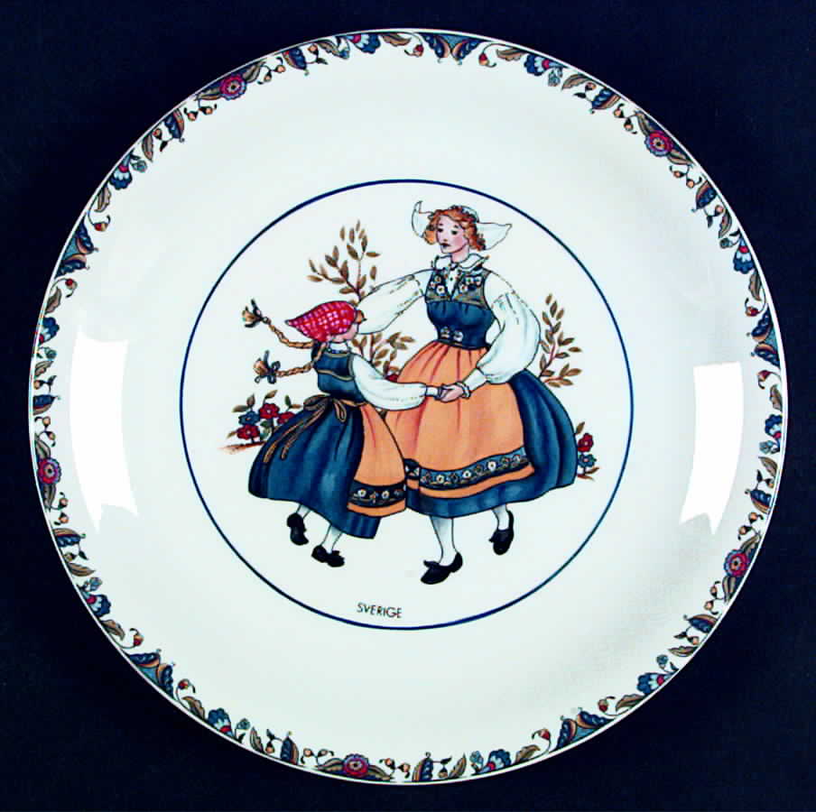 Swedish National Costumes Dinner Plate by Rorstrand-1