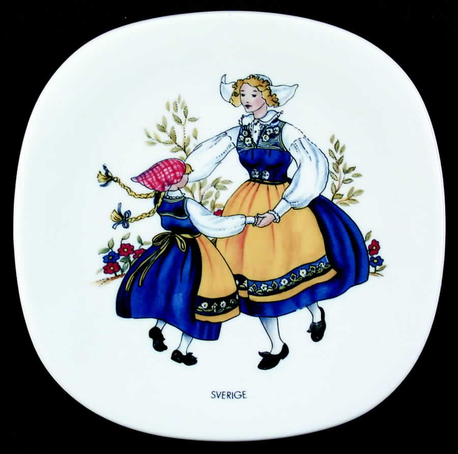 Swedish National Costumes Plate Wall by Rorstrand-1