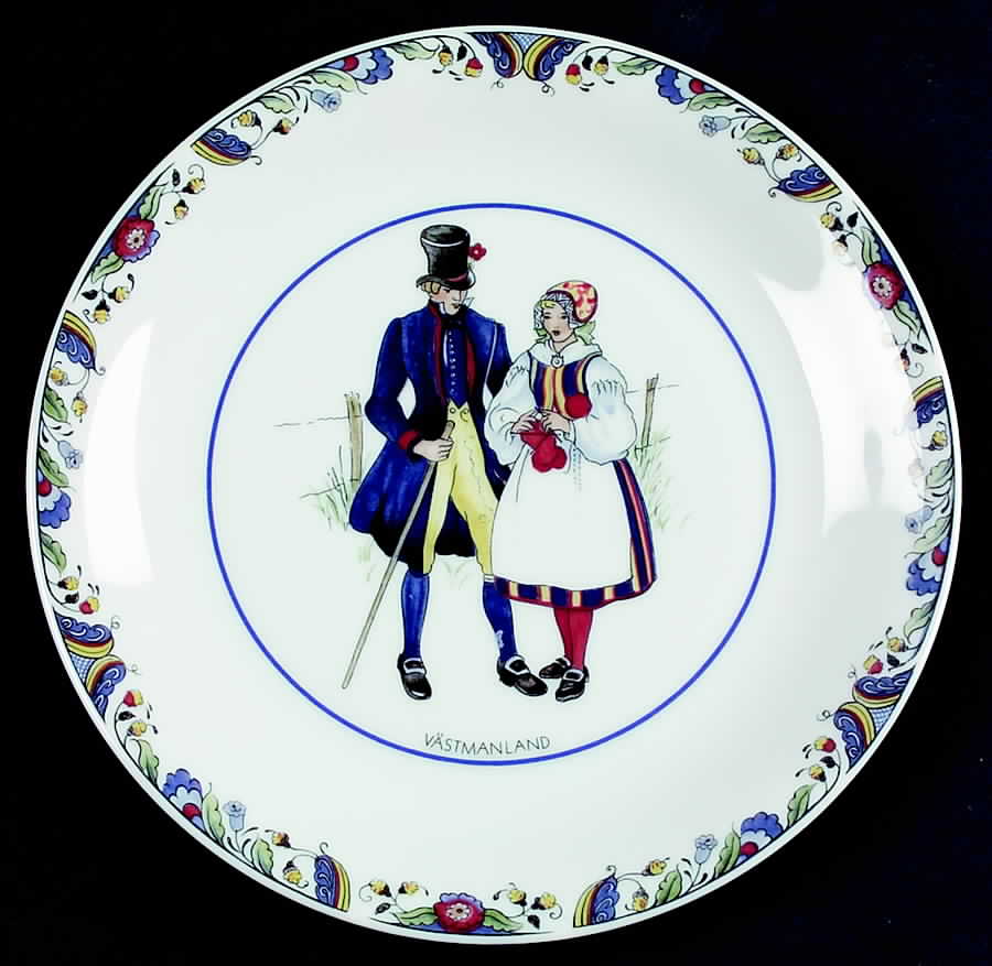 Swedish National Costumes Bread & Butter Plate by Rorstrand-1