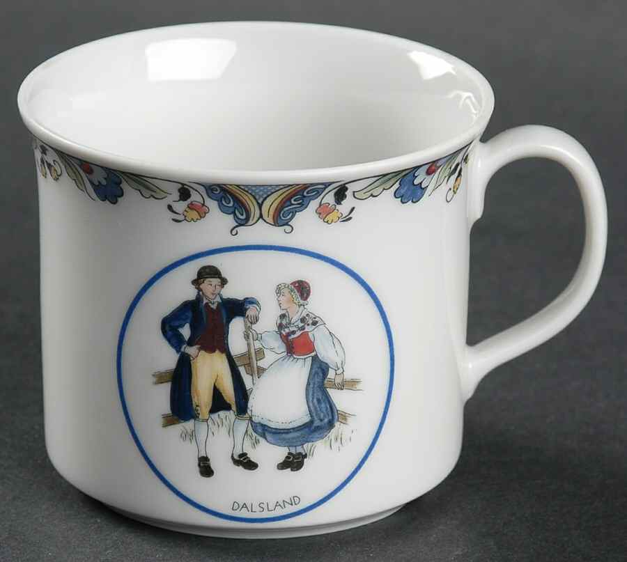 Swedish National Costumes Flat Cup by Rorstrand-1