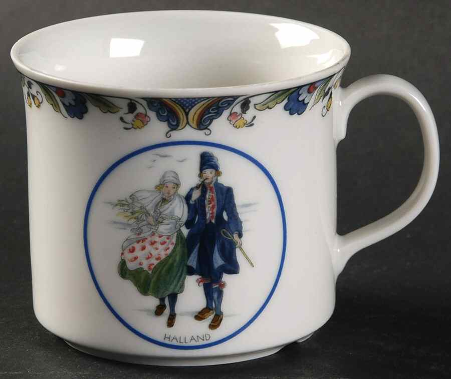 Swedish National Costumes Flat Cup by Rorstrand-1
