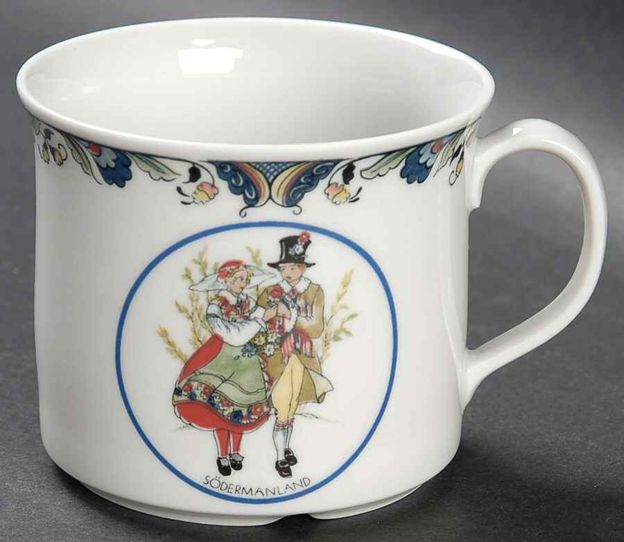 Swedish National Costumes Flat Cup by Rorstrand-1