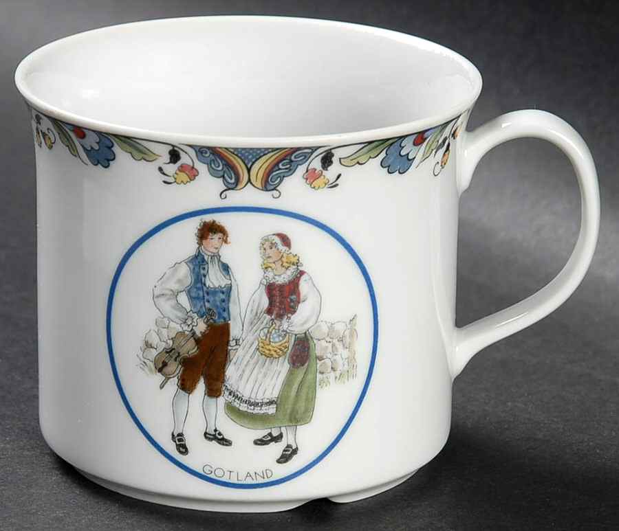 Swedish National Costumes Flat Cup by Rorstrand-1