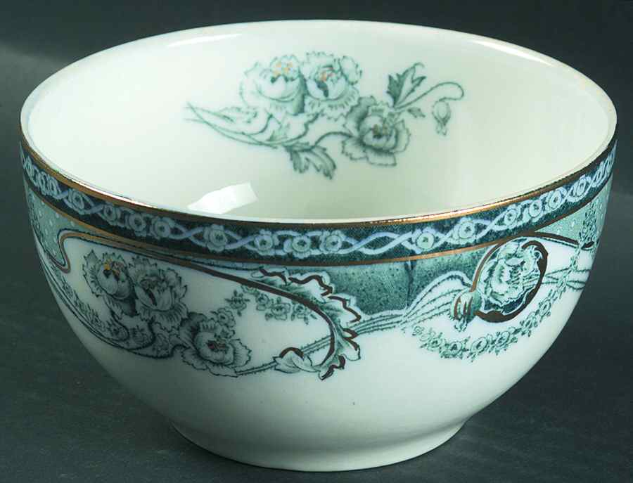 Renown Blue and Green Cranberry Bowl by Arthur J Wilkinson-1