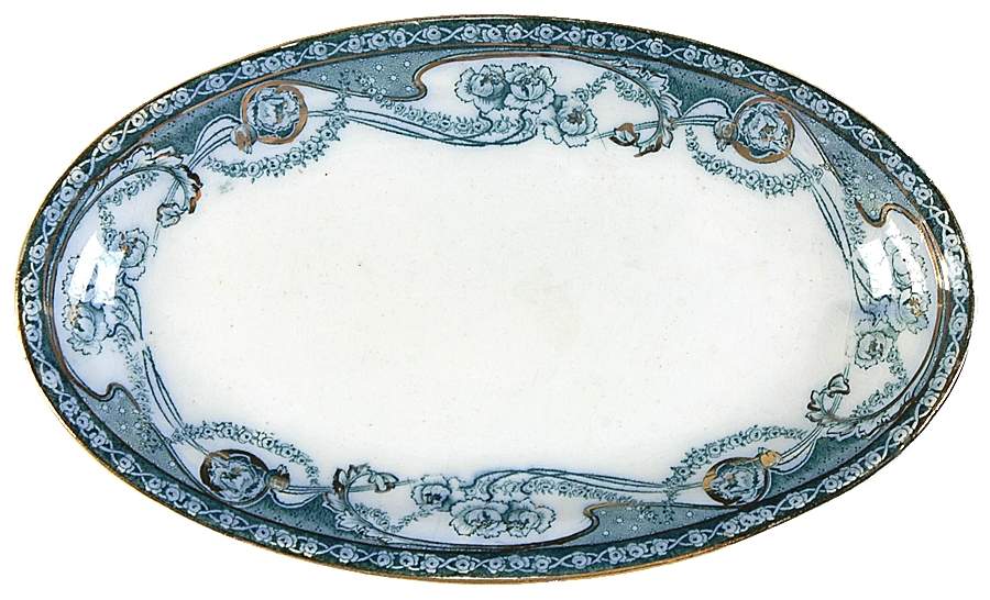 Renown Blue and Green Relish/Gravy Underplate by Arthur J Wilkinson-1
